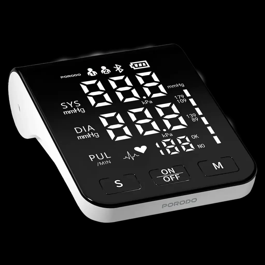 Porodo Rechargeable Upper Arm Blood Pressure Monitor - White