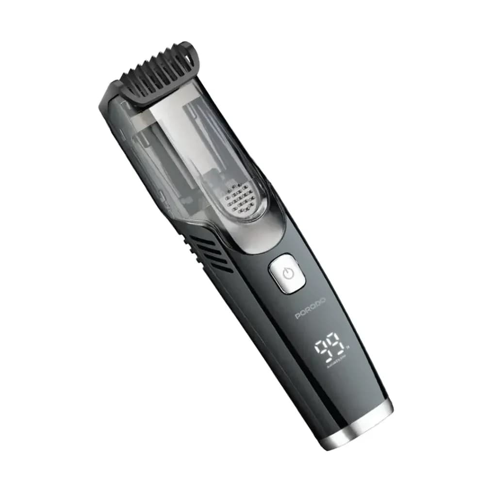 Porodo Lifestyle Waterproof Dual Rechargeable Vacuum Trimmer 1400mAh - Grey and Blac