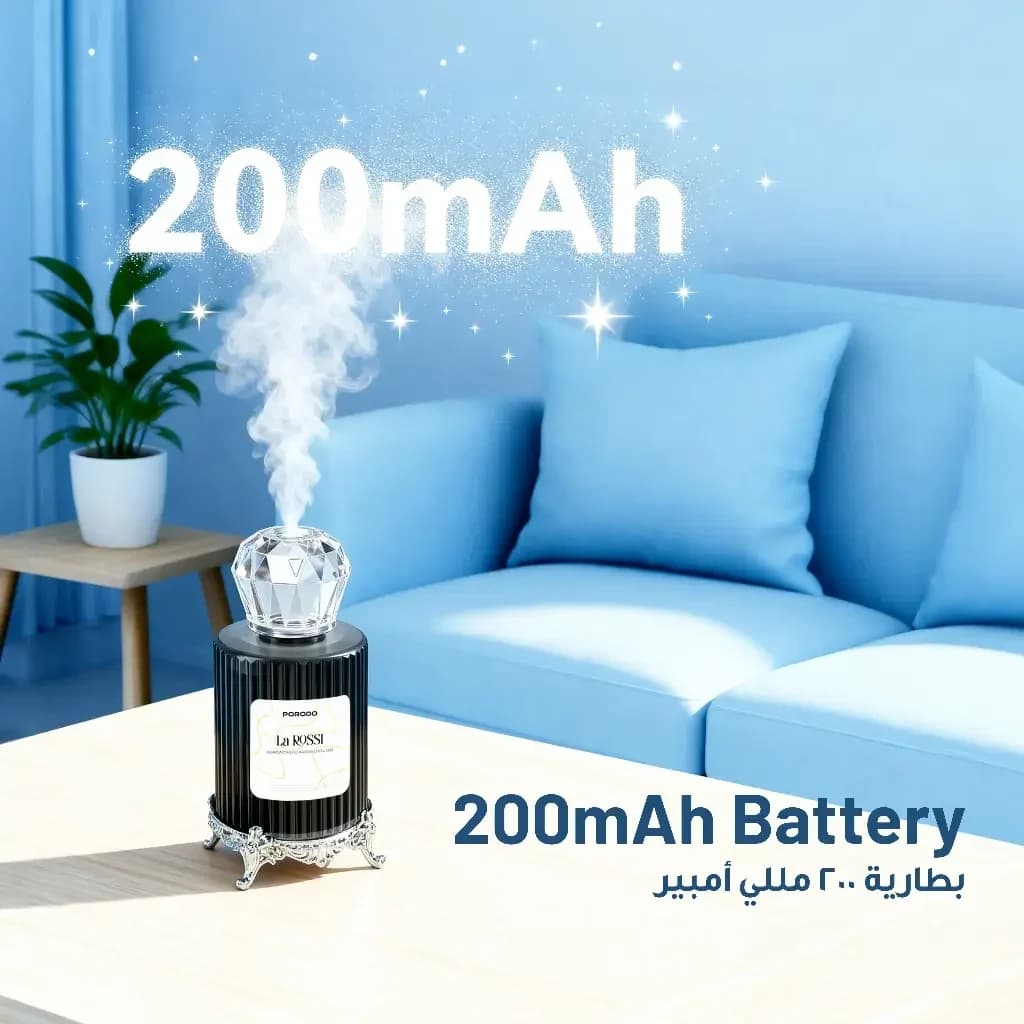 Porodo Lifestyle 120ml Aroma Diffuser with Diamond Head - Black