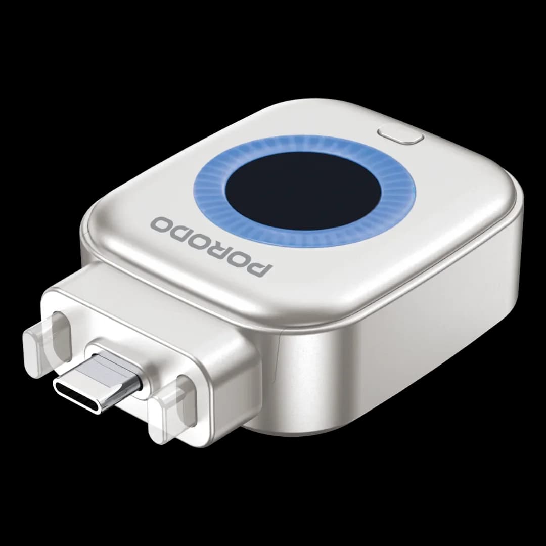 Porodo Auto Release Smart Auto Cut-Off Charging Adapter - Silver