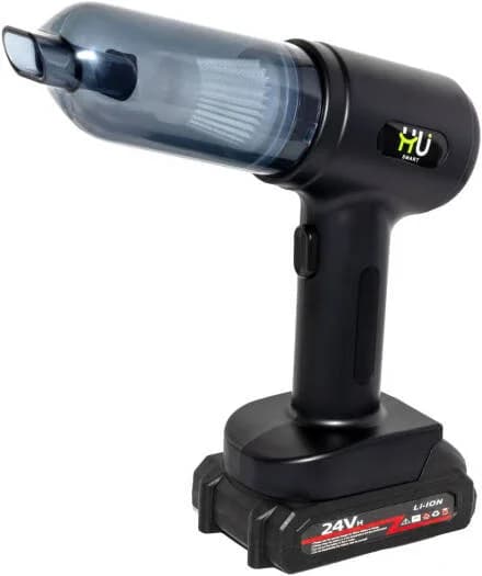 HU Wireless Car Vacuum Cleaner 60W, Portable Cordless Handheld Vacuum with 3900mAh Battery, 400ml Dust Capacity for Car, Home & Office Cleaning