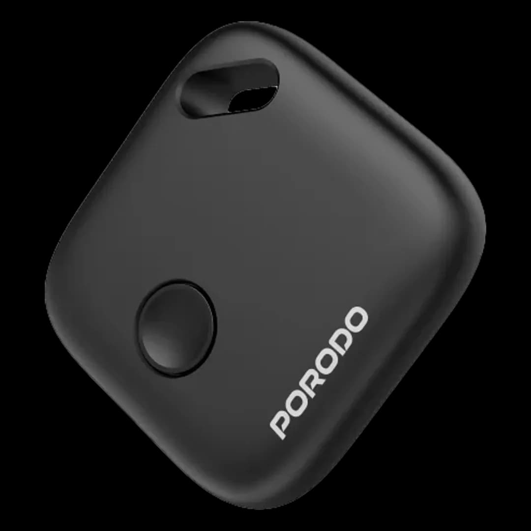 Porodo Findora Rechargeable MFi Smart tag with Find My and USB-C Port - Black