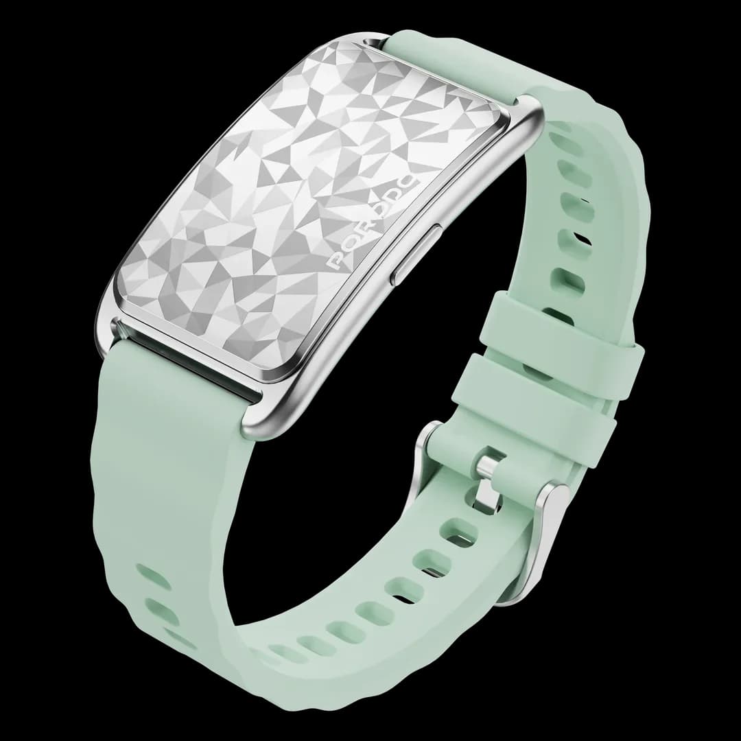 Porodo TrackFit Arc Smart Fitness Tracker with App-Era Fitness & Silicone Strap - Green